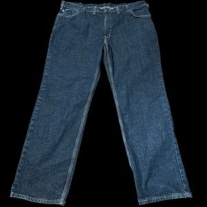 Carhartt Flame resistant Jeans Men 44X32 Traditional Fit Blue Denim